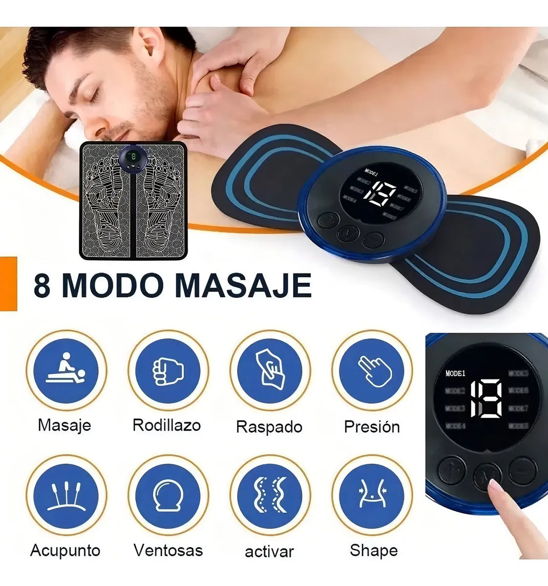 Masajeador Pies Y Cuerpo Recargable Spa